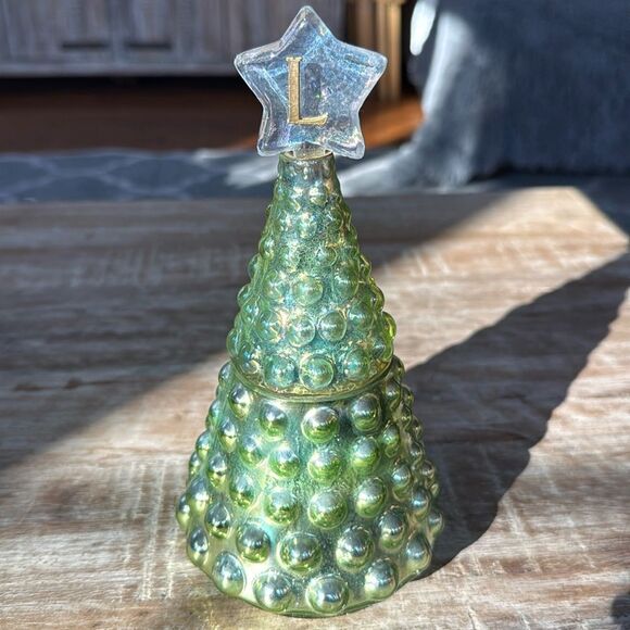 Fresh Balsam & Cedarwood Glass Tree Candle L - Picture 1 of 4